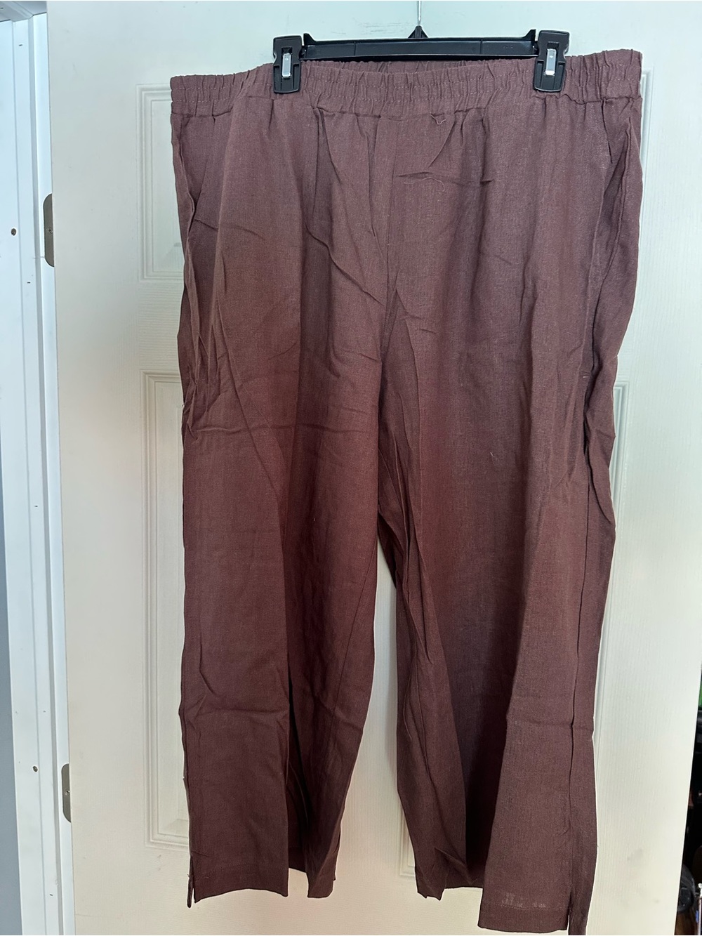 Jessica London Women’s Elastic-Waist Chinos - Chestnut Brown